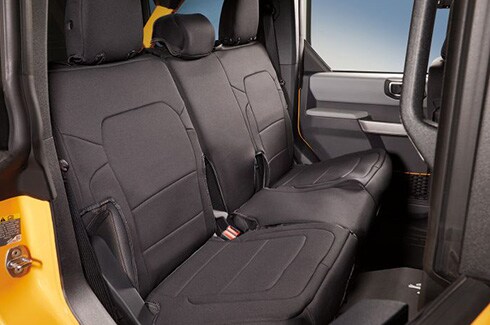 Discover Ford Bronco Accessories in PR, Seat Covers - Without Armrest, Neoprene By Coverking, Rear, Black, For 4 Door